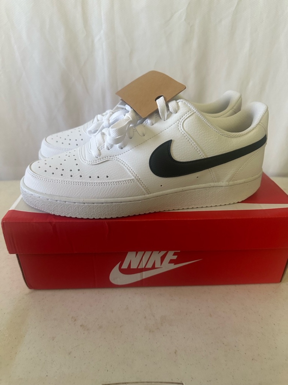 Nike Court Vision Low Next Nature White Black Sneakers Men’s Size 9 NWB